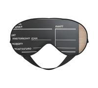 Movies Clapperboard - Antifaz para dormir de doble cara, cómoda y suave con correa ajustable, bloquea la luz