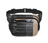 Movies Clapperboard - Cangurera con cremallera y correa ajustable para correr, ciclismo, Black, Talla única