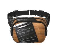 Movies Clapperboard Pattern Zipper Fanny Pack, bolsas cruzadas con correa ajustable para correr, ciclismo, Black, Talla única