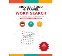 Movies, Food & Travel Word Search: 50 Fun Puzzles for Adults with Answer Key (Wide Open Media Word Search)