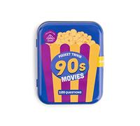 Movies Trivial Pursuit Game - Juego de cartas divertido y desafiante de los años 90, juego de 60 cartas con 120 preguntas - Juegos de trivia de bolsillo fáciles de jugar para adultos y adolescentes