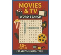 MOVIES & TV Word Search Puzzle Book: Word Searches with Easy to Read Print about Movies, TV, stars and More | 6x9 inches, 110 pages | 50+ Puzzles … Gifts for Vacations, Holidays and Leisure times