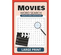 Movies Word Search Book: Word Searches with Easy to Read Print about Movies, Cinema, Series and more | 6x9 inches, 110 pages | 50+ Puzzles...Gifts for Vacations, Holidays and Free Times
