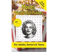 Movies Word Search Puzzle: 50+ Puzzles Word Search Easy to Read about Movies and More | 6x9 inches, 110 pages | Gift for Movies & Cinema Lover