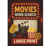 Movies Word Search: Puzzle Book for Adults | Movies, TV, Actors, Directors & Genres | Large Print, 2100 Words