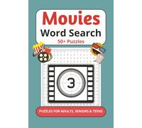 Movies Word Search Puzzle Book: Word Searches with Easy to Read Print about Movies, Films, Picture and more | 6x9 inches, 110 pages | 50+ Puzzles, Gift for Vacations, Holiday and Free Times