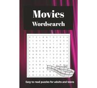Movies wordsearch: Wordsearches with easy to read print about movies and cinema films, 6 by 9 inches, 50+ puzzles great for vacations, holidays, free time and brain fog