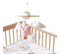 Móvil Bebé para Cama | Móvil Cama De Bebé Oso Nube Estrella | Juguete Sensorial Deco De Pared Ética - Niñas Niños