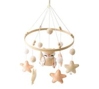 Móvil De Cuna colgante en fieltro artesanal suave sensorial neutro | Móvil Portátil Fieltro Para Bebé Juguetes sensoriales juego suelo decoración hogar