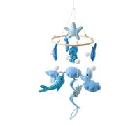 Móvil de cuna para niños, 19.7 x 9.06 pulgadas, móvil de decoración de guardería, campana de cama con temática marina colgante para nuevos padres, cochecitos, proveedores de cuidado infantil, para