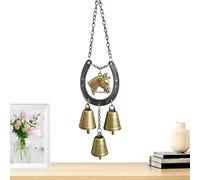 Móvil De Viento Caballo | de Hierro con Campana Que Produce un Sonido Suave - Decoración para El Hogar con Motivo Ecuestre | para Navidad Jardín Exterior Regalo para Mujeres Y Hombres Amor Al Aire