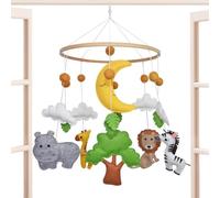 Móvil - Decoración de Animales del Bosque Para Colgar En La Cuna, Juguete Chupete Para La Habitación Infantil Decoración Campana De Madera | Suave Estimulación Visual Para Dormitorio, Hospital, S
