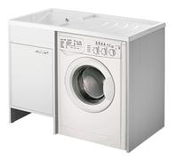 móvil lavado CUBIERTA DE MAQUINA negrari Garden Kit montaje bañera para Lavadora DX derecha SX Izquierda Puerta lavadora lavabo agua ácido Lavado plástico PVC externo interno L109 P60 109 x 60 H92 cm