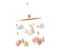 Móvil Moderno De Madera Para Guardería Con Dijes Ovejas Y Estrellas Que Estimulan Las Habilidades Auditivas Visuales Fácil Instalar Móvil Colgante Para Bebé