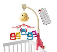 Móvil musical de cuna Juguete Musical Giratorio Relajante Portátil | Móvil de Bebé con Control Remoto para Habitación Cuna Moisés Cochecito Decoración Juego Sueño Entretenimiento Niños