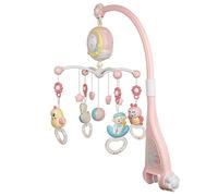 Móvil Musical para Cuna de Bebé con Mando a Distancia Luz de Estrellas Campanilla Decoración,Cuna Móvil para Música para Bebés, Soporte Móvil Musical para Cochecito Y Cunas