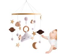 Móvil para cuna, colgador para móvil | Móvil para belén de madera Moon Stars, Campanilla de carrusel para la habitación, juguetes para cuna Decoraciones para la habitación infantil, para cuna, Campan