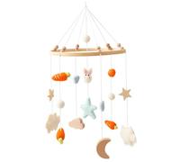 Móvil para cuna de bebé, móvil para cuna de bebé, juguetes colgantes para niños y niñas, animales y plantas de fieltro suave, sonido relajante para decoración de guardería