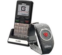 Móvil para personas mayores (Firmware de 2018), con pulsera de emergencia, de G-Telware, con radio, menú, instrucciones y mensajes (idioma español no recomendado)