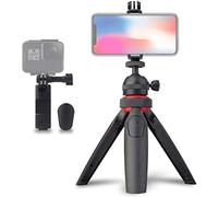 Móvil Trípode, LENSGO L322 Mini Trípode Portátil para Cámara/iPhone Android Smartphone/GoPro con Control Remoto y Tornillo 1/4” Soporte Cabeza de Bola 360° y Clip Universal y GoPro Adapter (Negro)