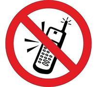 MovilCom® - Adhesivo REDONDO PROHIBIDO MOVILES 9mm Señal prohibición (ref.RD48620)