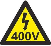 MovilCom® - SEÑAL ALUMINIO TRIANGULO 400V. 150mm LADO homologado nueva legislación (ref.RD65102)