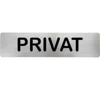 MovilCom® - Señal de acero inoxidable PRIVAT | Placa puerta EN CATALAN | Señal informativa | Cartel Puerta 200X50mm