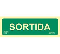 MovilCom® - Señal luminiscente SORTIDA PVC 0,7mm Clase B 300X105mm homologado nueva legislación (ref.RD12104-C)