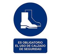 MovilCom® - Señal OBLIGATORIO USO DE CALZADO DE SEGURIDAD PVC 0,7mm 210X300mm Señal de obligación (ref.RD20024)