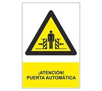 MovilCom® - Señal PELIGRO ATENCION PUERTA AUTOMATICA de tamaño 150x200mm material ADHESIVO (ref.RD35648)