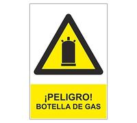 MovilCom® - Señal PELIGRO BOTELLA DE GAS de tamaño 100x150mm material ADHESIVO (ref.RD36631)