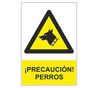 MovilCom® - Señal PELIGRO CUIDADO CON EL PERRO material PVC 0,7mm 300x400mm homologado nueva legislación (ref.RD31043)