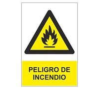 MovilCom® - Señal PELIGRO DE INCENDIO de tamaño 210X300mm material PVC0,7mm (ref.RD30000)