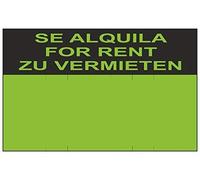 MovilCom® - Señal SE ALQUILA IDIOMAS PVC 0,4mm VERDE 350X450mm Cartel inmobiliario (ref.RD50206)