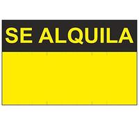 MovilCom® - Señal SE ALQUILA PVC 0,4mm AMARILLO 350X450mm Cartel inmobiliario (ref.RD50401)
