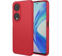 Movilear Funda Carcasa de Silicona Líquida para Honor X7B 4G 5G / Honor 90 Smart 5G, Interior de Microfibra Antigolpes Protección Gel Ultra Suave de Goma a Prueba de Choques y Arañazos FSUA (Rojo)