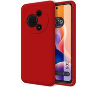Movilear Funda Carcasa de Silicona Líquida para TCL 605 4G, Interior de Microfibra Antigolpes Protección Gel Ultra Suave de Goma a Prueba de Choques y Arañazos FSUA (Rojo)