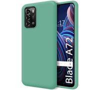 Movilear Funda Carcasa de Silicona Líquida para ZTE Blade A72 5G, Interior de Microfibra Antigolpes Protección Gel Ultra Suave de Goma a Prueba de Choques y Arañazos FSUA (Verde)