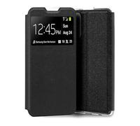 Movilear Funda Carcasa Libro Tapa Soporte con Ventana Flip Cover para Vivo Y19S 4G, Color Negro, Polipiel y Silicona TPU de Alta Resistencia FTAP