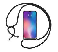 Movilear Funda Carcasa Transparente Gel TPU Silicona para OPPO A5X 4G / A5X 5G, Colgante Anti-Shock Antigolpes con Cordon Negro FCRD