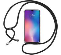 Movilear Funda Carcasa Transparente Gel TPU Silicona para Realme 14X 5G, Colgante Anti-Shock Antigolpes con Cordon Negro FCRD
