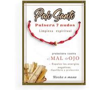 Movilear Pulsera Roja de 7 Nudos, Suerte y Protección, Pulsera Mal de Ojo para Parejas y Amistad, Bisutería Ajustable para Mujer y Hombre Palo Santo