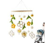Móviles de guardería: decoración de campana de cama relajante, abeja colgante y juguete de cuna de flores | Baby Cradle Mobile Spinner, colorida decoración del techo, lindo adorno de juguete de música
