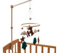 Móviles para Cuna | Animales de la Selva Ciervos con Nubes de Fieltro | Accesorios para Cochecitos de Niños Niñas