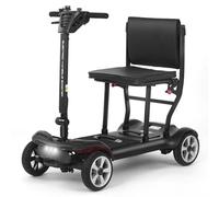 Movilidad Scooter Plegable Scooter De Movilidad De 4 Ruedas Plegable Desmontable Scooter De Movilidad para Maletero De Coche De Viaje Black,20A