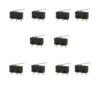 Movilideas - 10 Unidades Bumper Micro pulsador Final de Carrera con Palanca 1A 125Vac 3 Pines (Palanca)