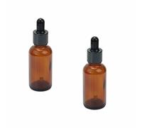 Movilideas - 2 Unds. Botellas con cuentagotas Cristal Marron para Aceites Esenciales, Masajes, Aromaterapia, Botella de Laboratorio 30 ml