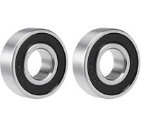 Movilideas - 2 Unidades de Rodamientos de bolas, 6202-2rs de acero de ranura profunda sellados de goma de doble cara 15x35x11 mm, 2 cojinetes