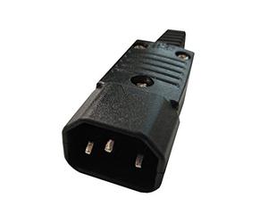 Movilideas - Conector de alimentación CA macho negro. Conector 250 V, 10 A, IEC-320 C14