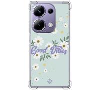 Movilshop Funda Antigolpes para Poco M6 Pro 4G Dibujo Frases Guays [ Margaritas Good Vibes ] Esquina Reforzada Silicona 1.5mm de Grosor Flexible Transparente Bumper Gel TPU